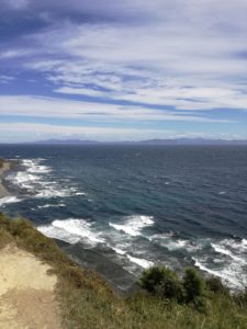 Experience NewZealand, view from the cliff to the South Island